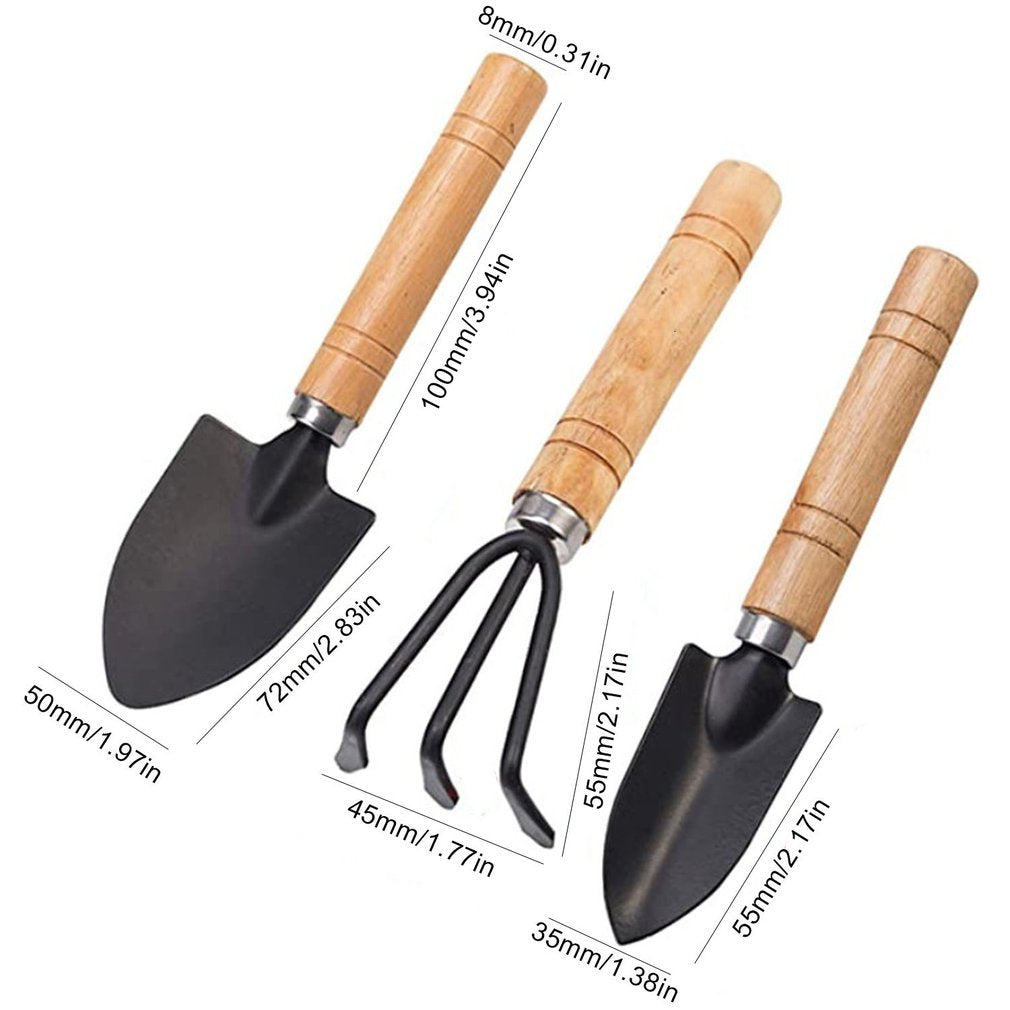 3pcs/Set Large Gardening Tools Family Potted Flower Shovel Rake Spade for Flowers Potted Plant Planting Tool Set For Bonsai