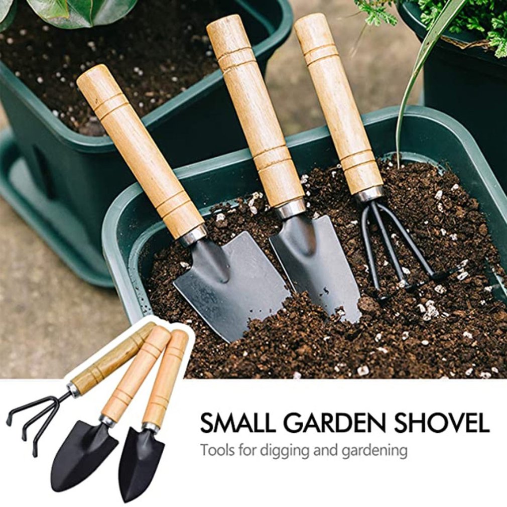 3pcs/Set Large Gardening Tools Family Potted Flower Shovel Rake Spade for Flowers Potted Plant Planting Tool Set For Bonsai