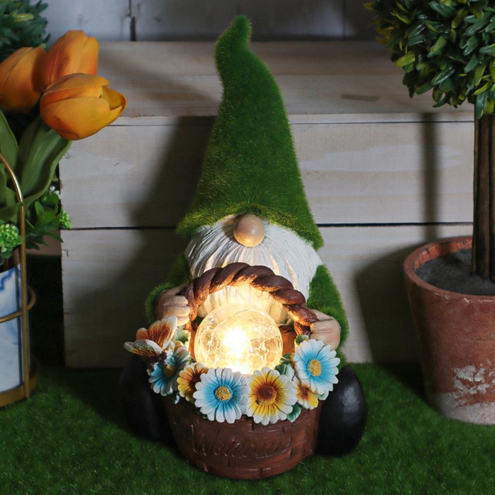 Cute Rich Colors Night Solar Lamp Ornament Automatic Colorfast Gnome Night Solar Light Garden Decoration
